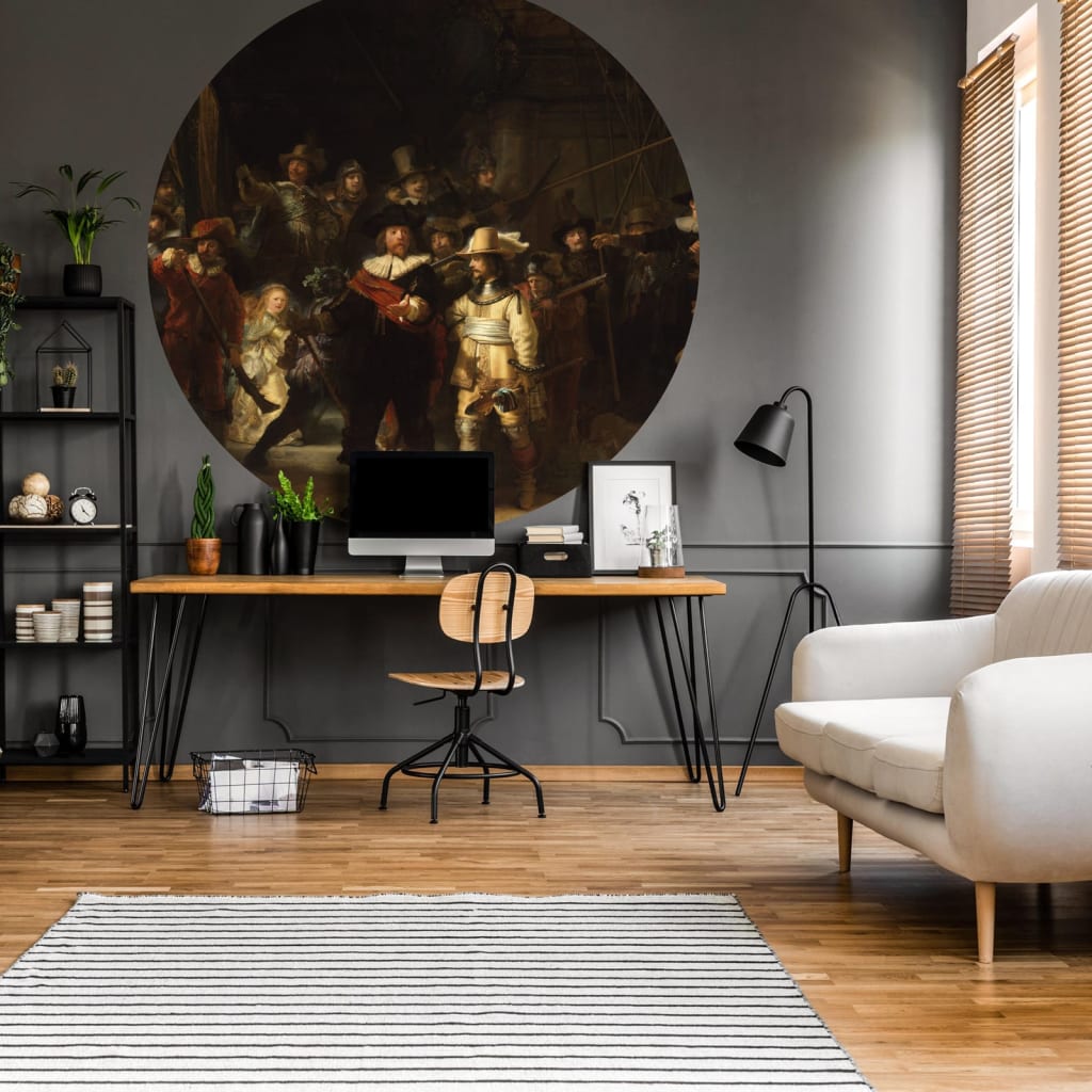 Wallart Wallpaper Circle The Night Watch 190 Cm