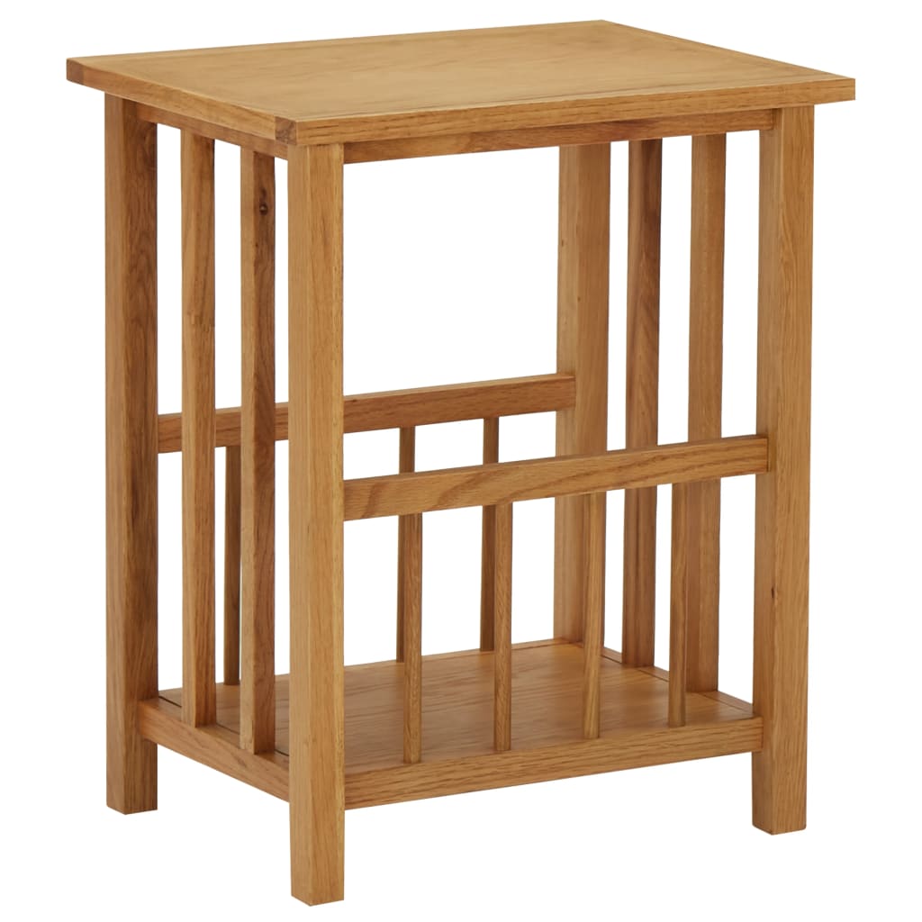 Magazine Table 45X35X55 Cm Solid Oak Wood
