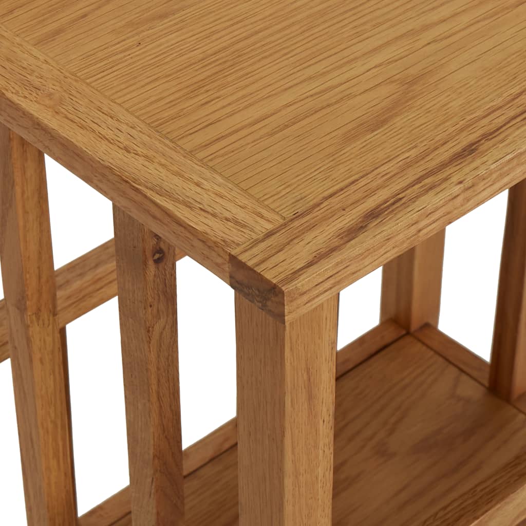 Magazine Table 45X35X55 Cm Solid Oak Wood