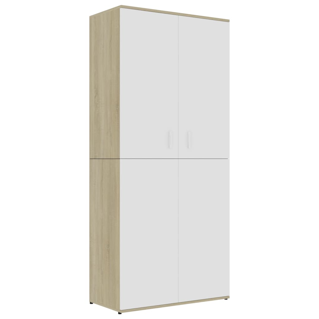 Shoe Cabinet 80X39X178 Cm Engineered Wood