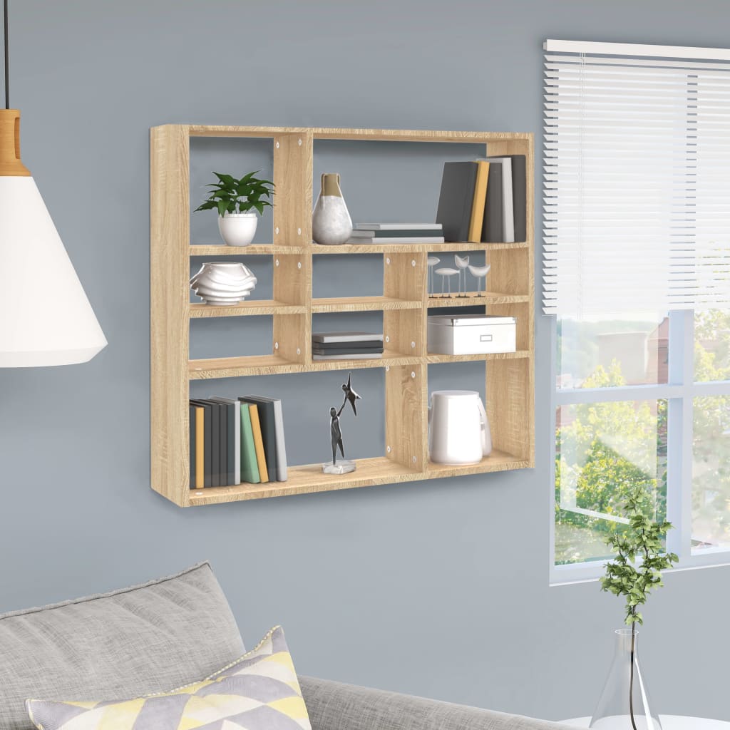 Wall Shelf 90X16X78 Cm Engineered Wood