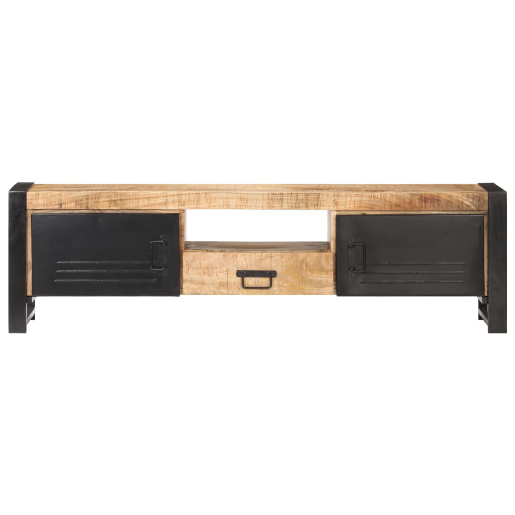 Tv Cabinet 140X30X40 Cm Rough Mango Wood