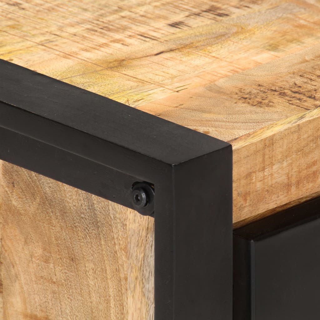 Tv Cabinet 140X30X40 Cm Rough Mango Wood