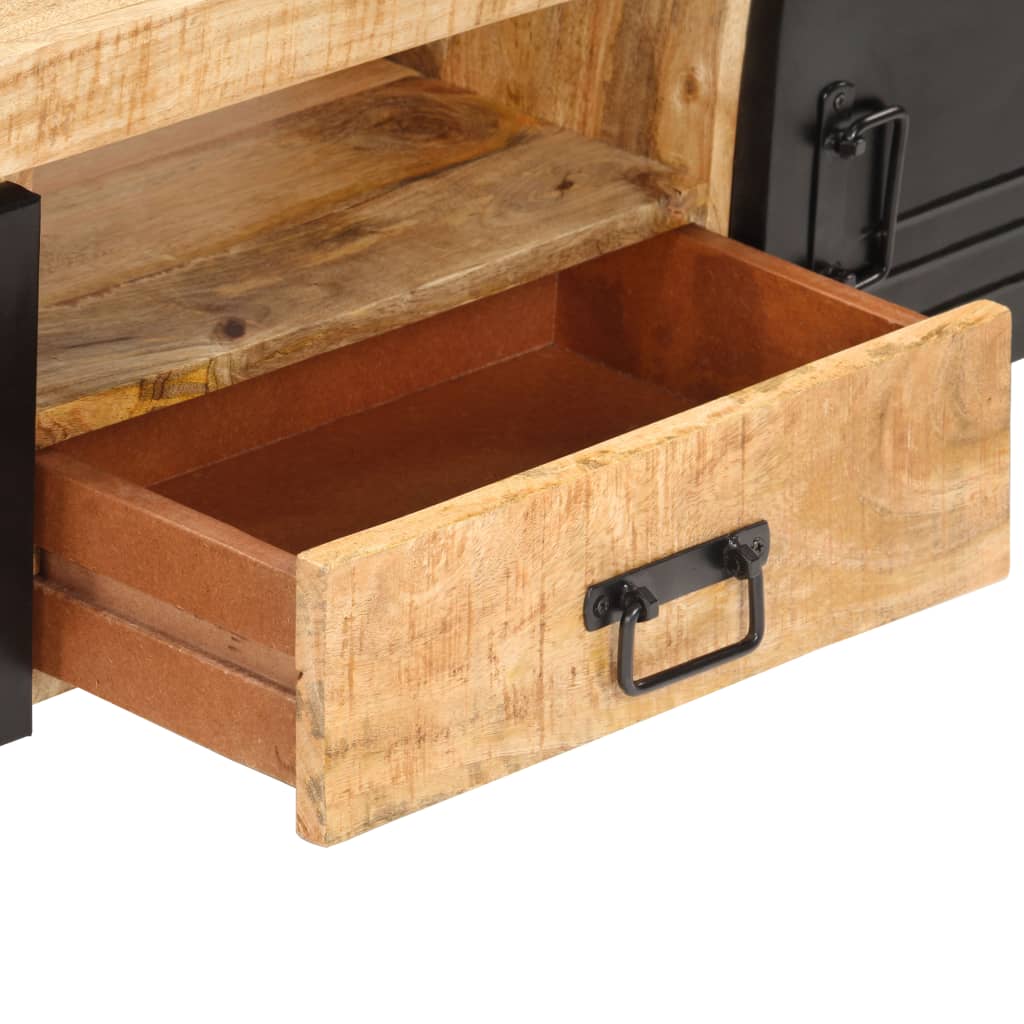 Tv Cabinet 140X30X40 Cm Rough Mango Wood