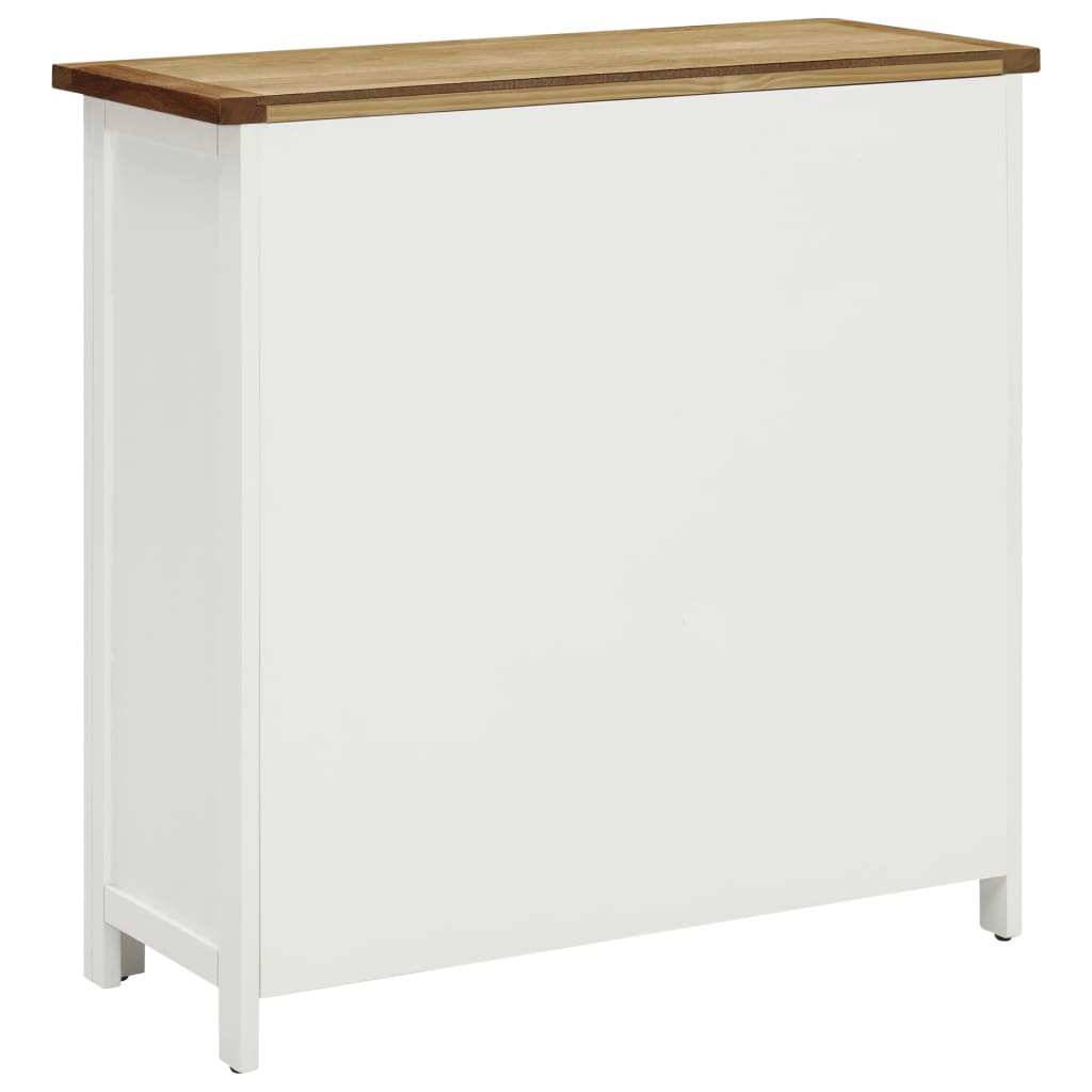 Wine Cabinet 80X32X80 Cm Solid Oak Wood