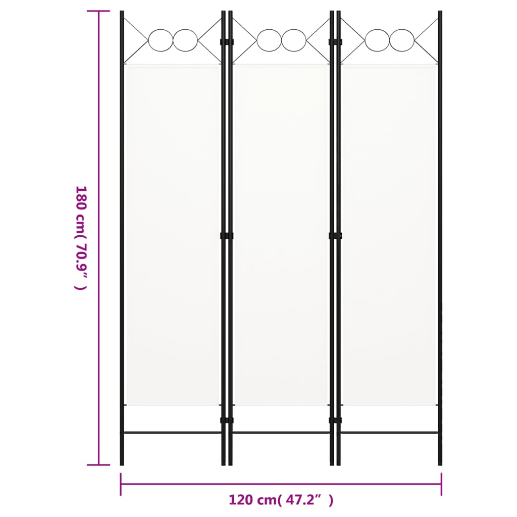 3-Panel Room Divider 120X180 Cm