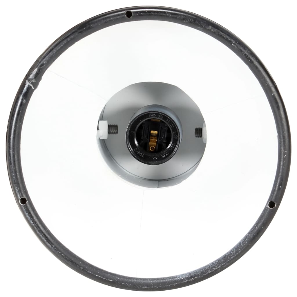 Industrial Ceiling Lamp Black E27 Mango Wood