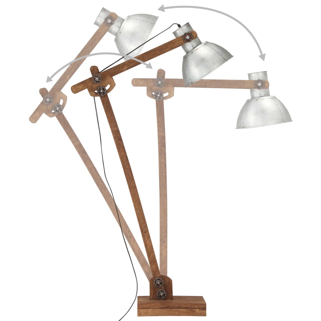 Floor Lamp Solid Mango Wood E27