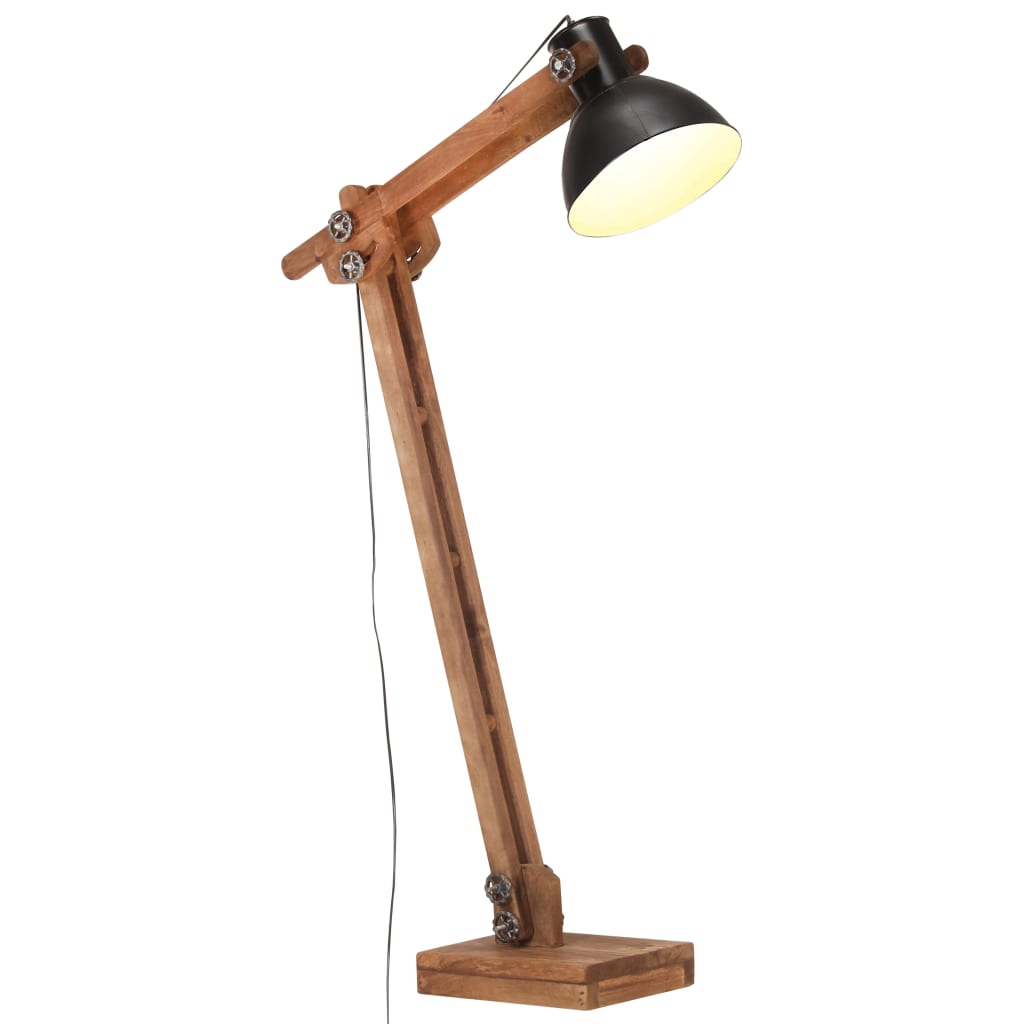 Floor Lamp Solid Mango Wood E27