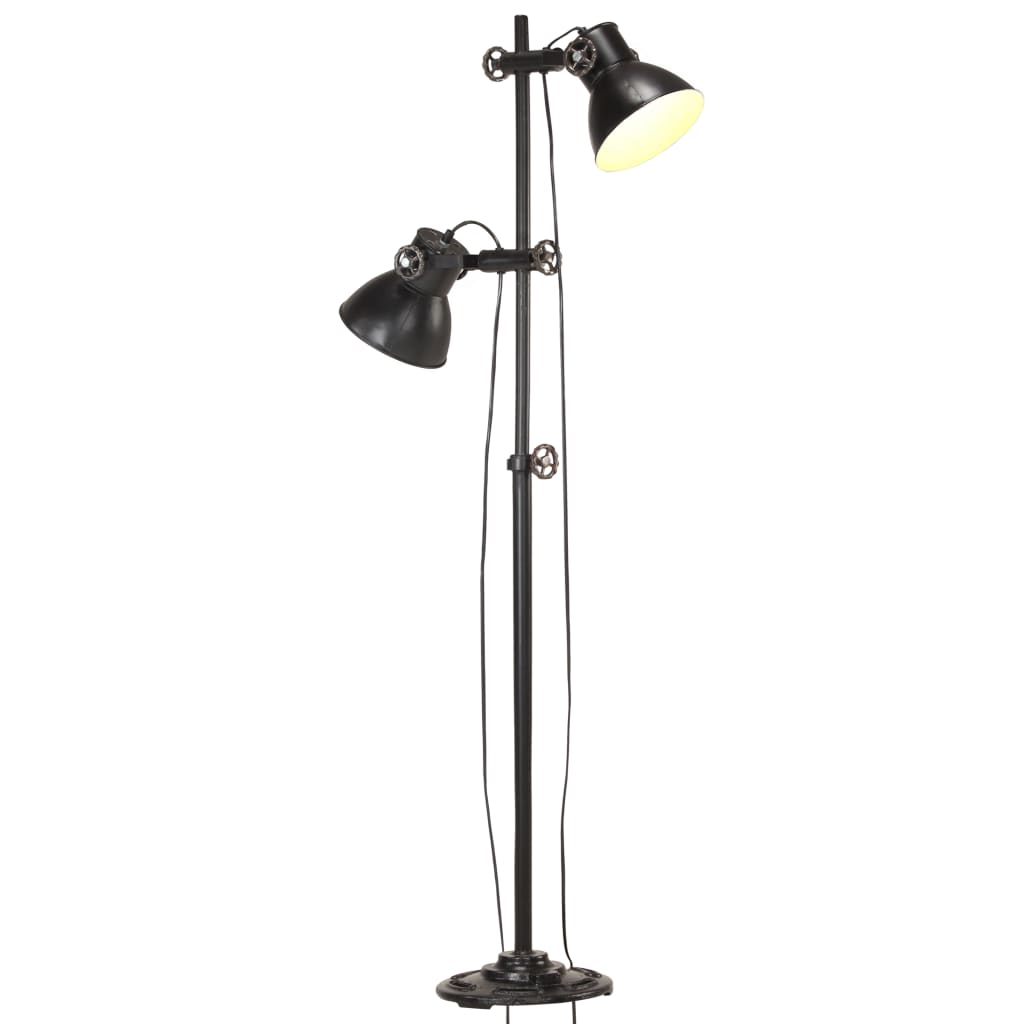 Floor Lamp With 2 Lampshade E27 Cast Iron