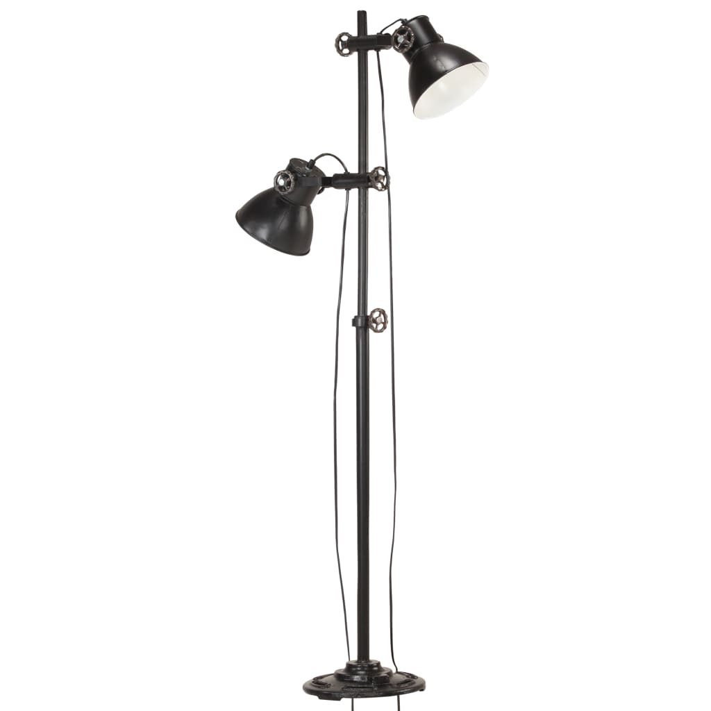 Floor Lamp With 2 Lampshade E27 Cast Iron