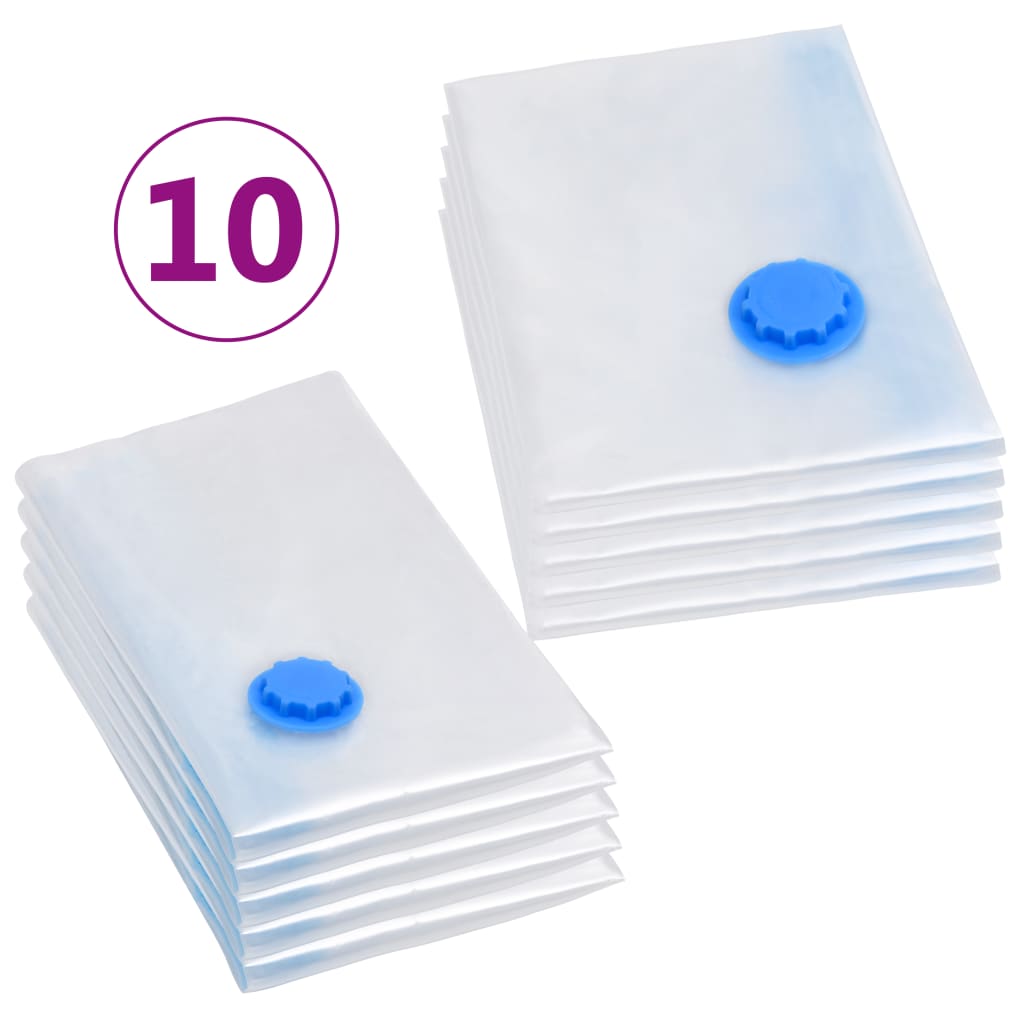 Vacuum Travel Storage Bags Clothing Bags 2 Sizes 10 Pcs