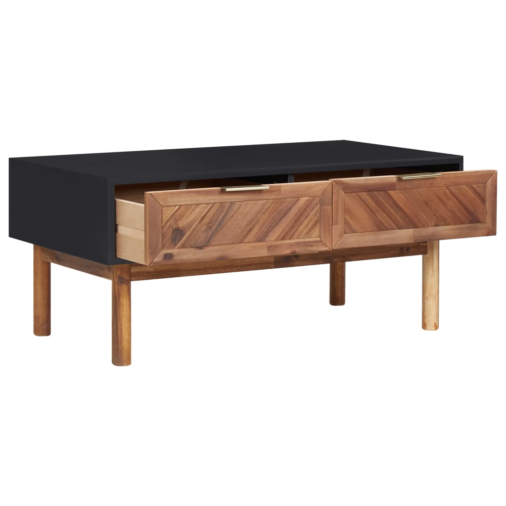 Coffee Table 90X50X40 Cm Solid Acacia Wood And Mdf