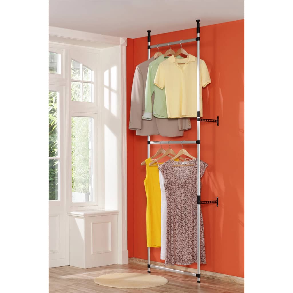 Telescopic Wardrobe System With Rods Aluminium
