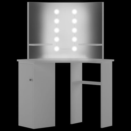 Corner Dressing Table Make-Up Table With Led Light