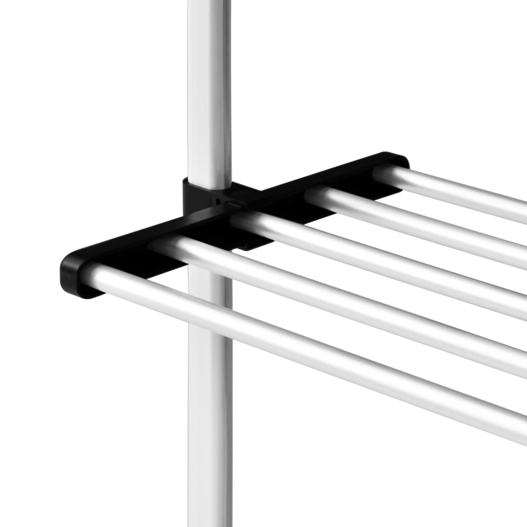 Telescopic Wardrobe System With Shelves Aluminium