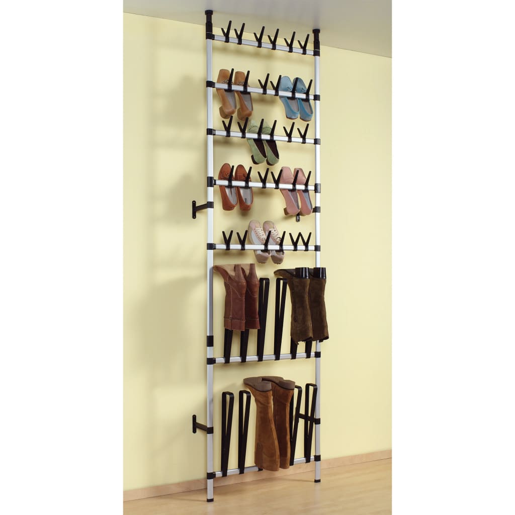 Telescopic Shoe Rack With Rods Aluminium