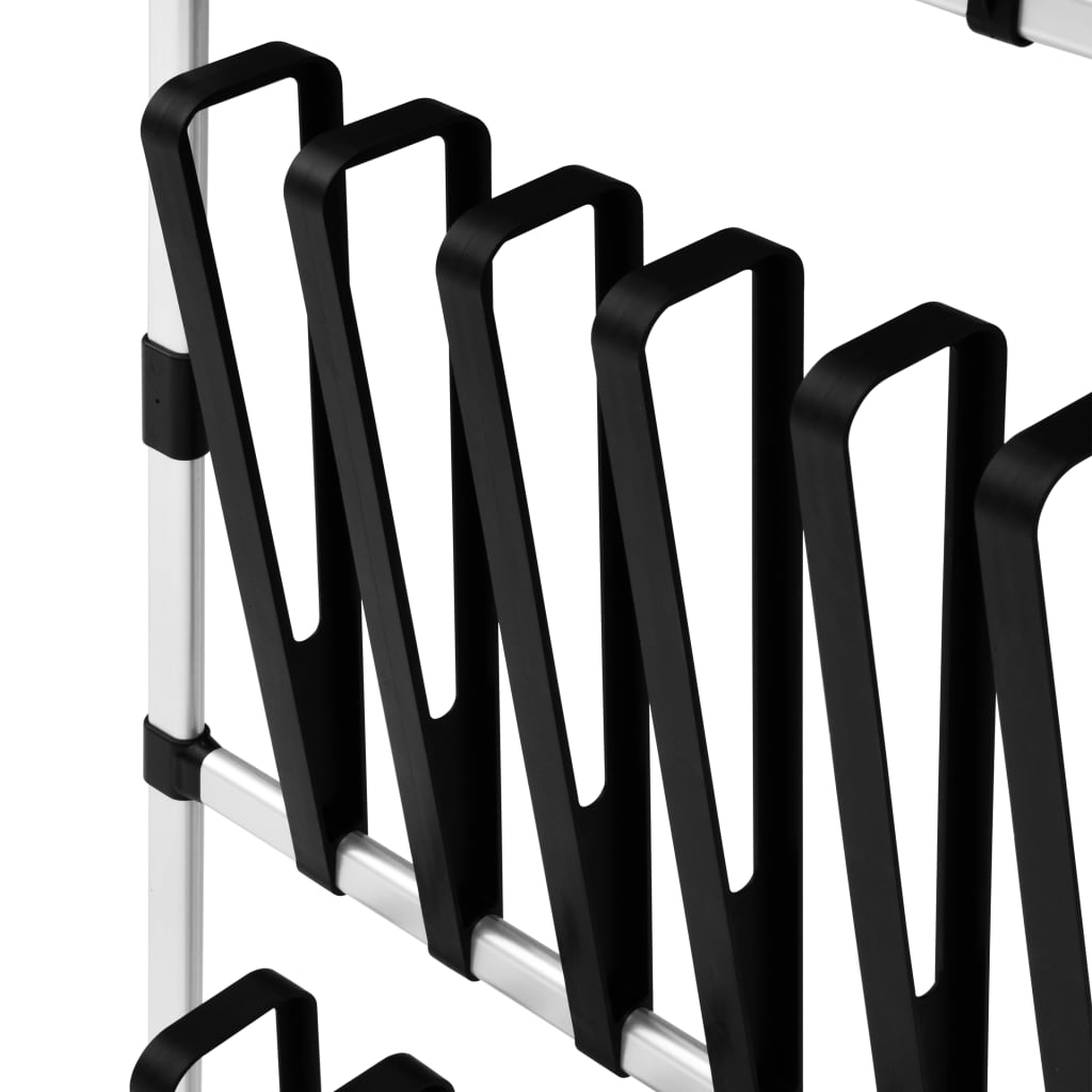 Telescopic Shoe Rack With Rods Aluminium