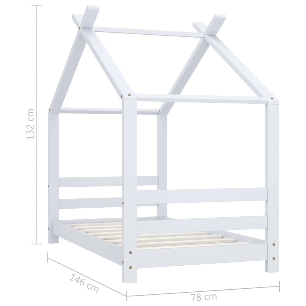 Kids Bed Frame Solid Pine Wood