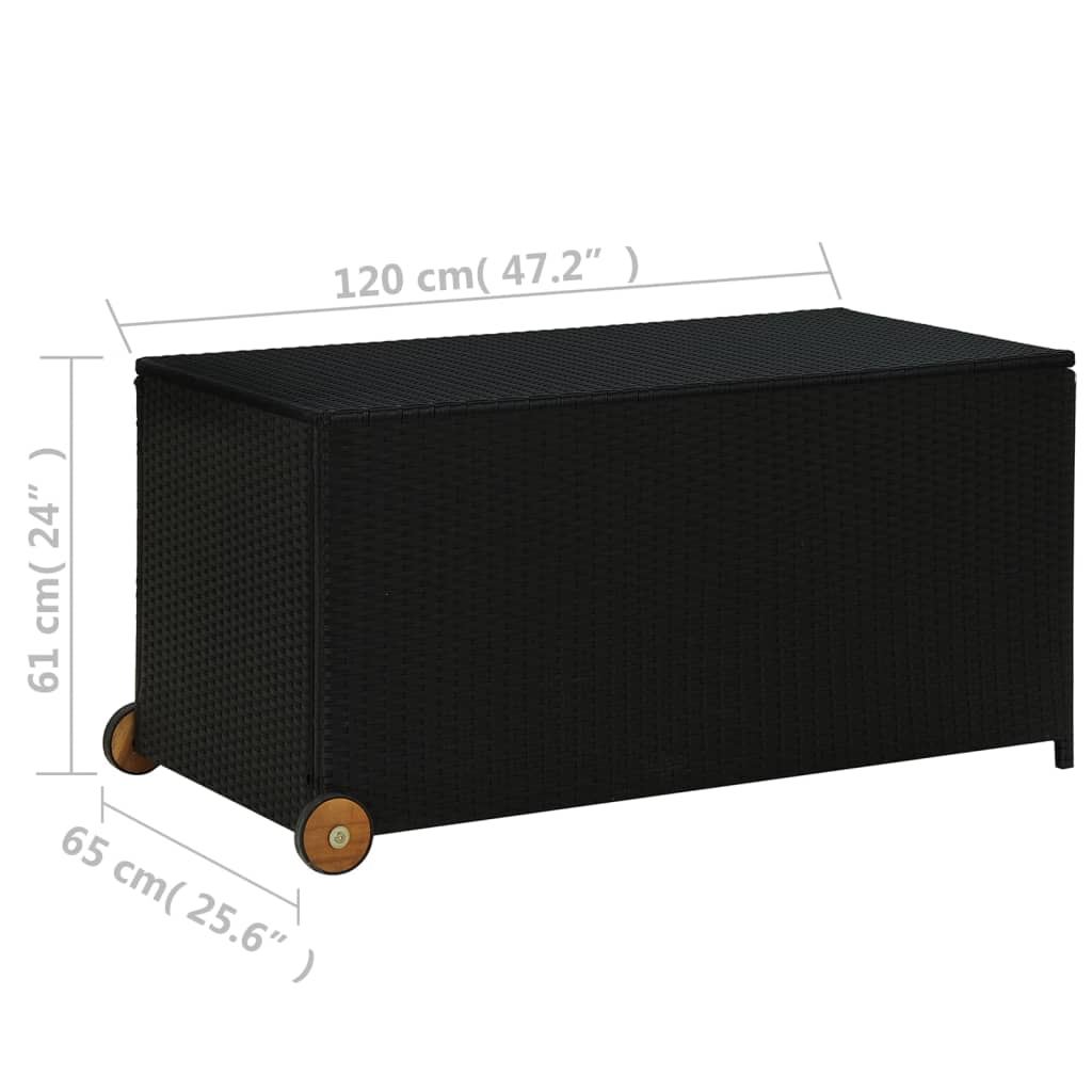 Garden Storage Box 120X65X61 Cm Poly Rattan