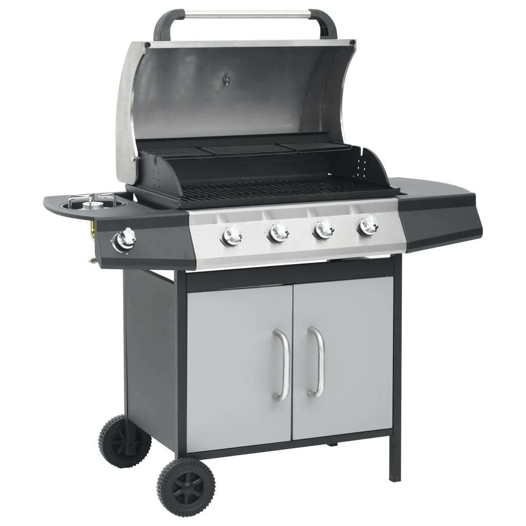 Gas Barbecue Grill 4+1 Cooking Zone Stainless Steel