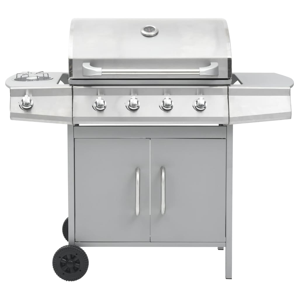Gas Barbecue Grill 4+1 Cooking Zone Stainless Steel