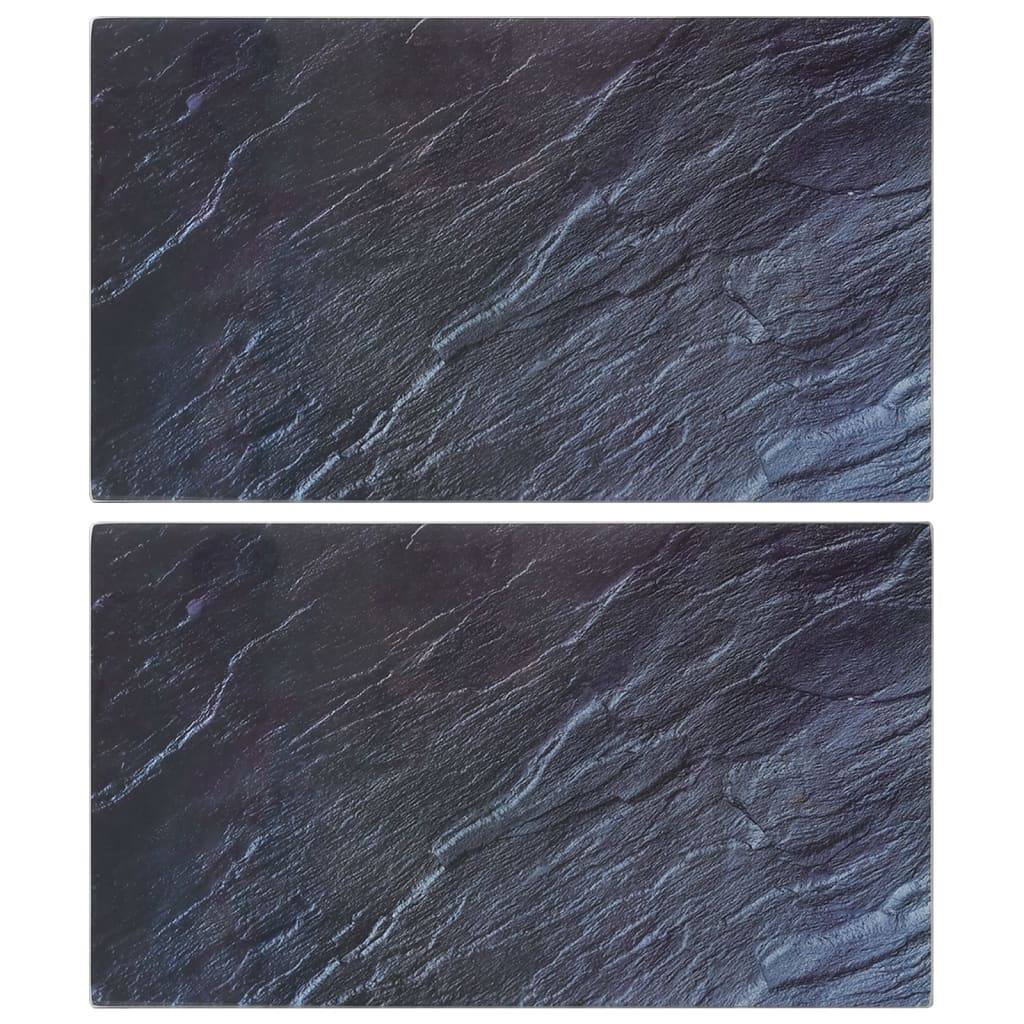 Chopping Boards 2 Pcs With Granite Pattern Tempered Glass