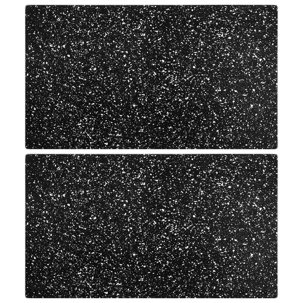 Chopping Boards 2 Pcs With Granite Pattern Tempered Glass