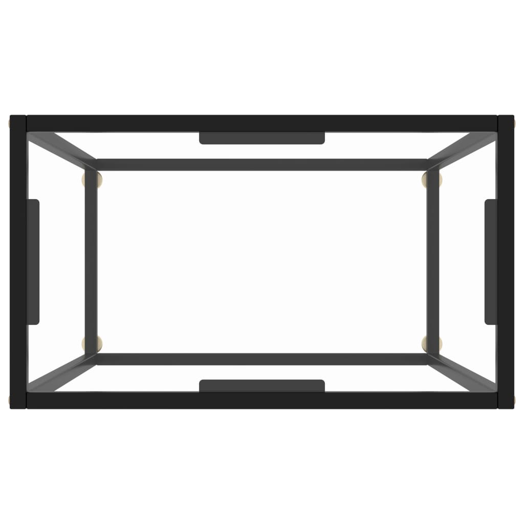 Console Table Transparent 60X35X75 Cm Tempered Glass