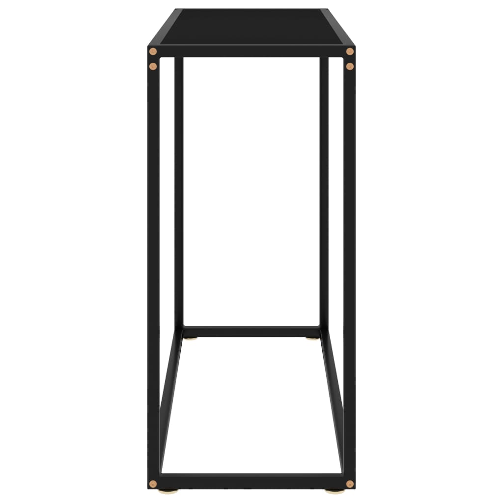 Console Table Black 80X35X75 Cm Tempered Glass