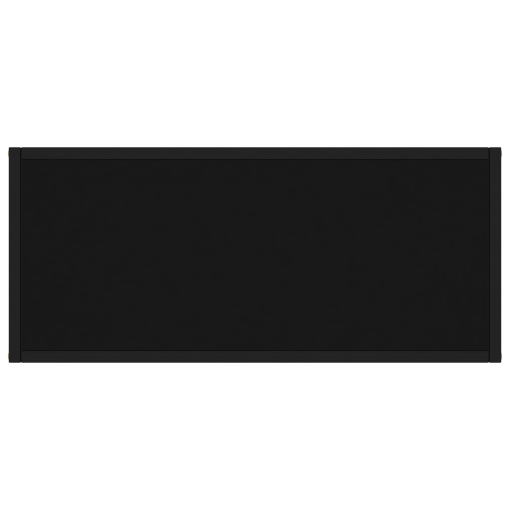 Console Table Black 80X35X75 Cm Tempered Glass