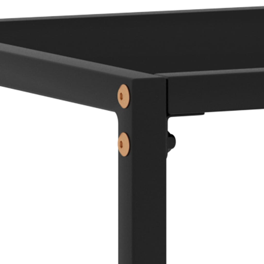 Console Table Black 80X35X75 Cm Tempered Glass