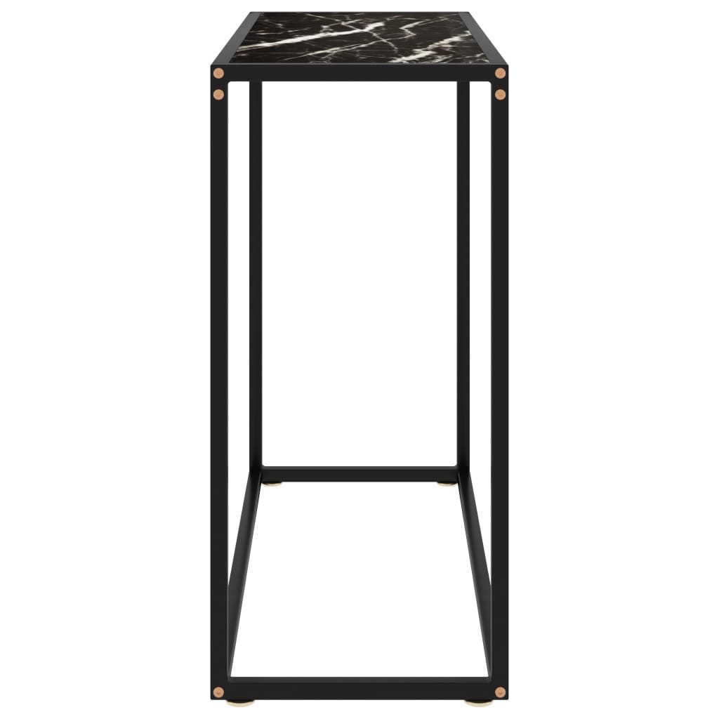 Console Table Black 80X35X75 Cm Tempered Glass