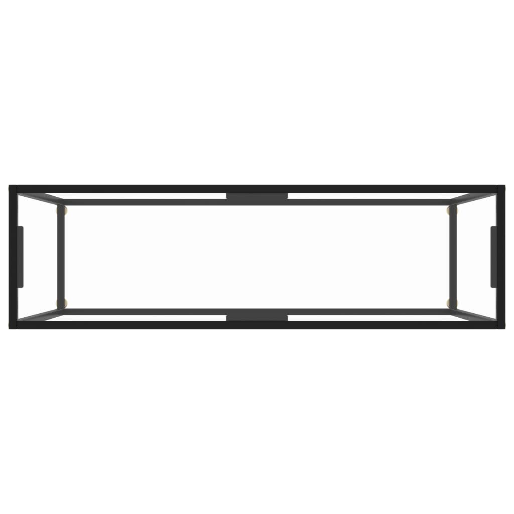 Console Table Transparent 120X35X75 Cm Tempered Glass