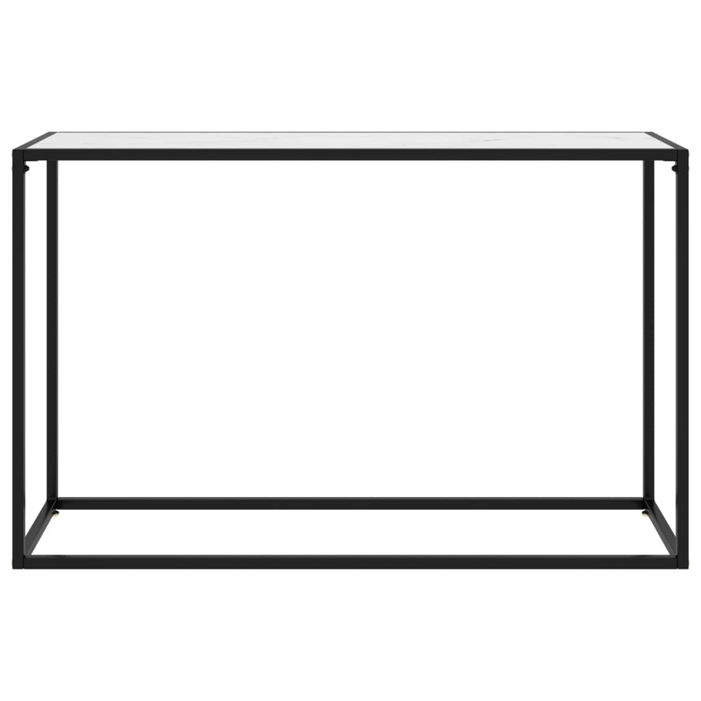 Console Table White 120X35X75 Cm Tempered Glass