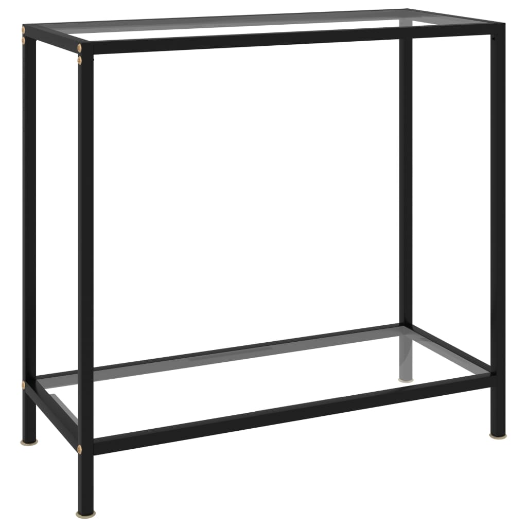 Console Table Transparent 80X35X75 Cm Tempered Glass