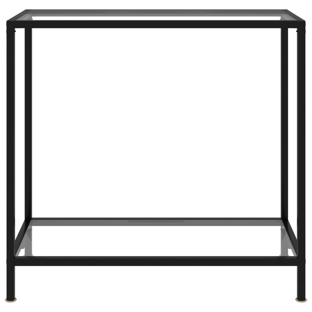 Console Table Transparent 80X35X75 Cm Tempered Glass