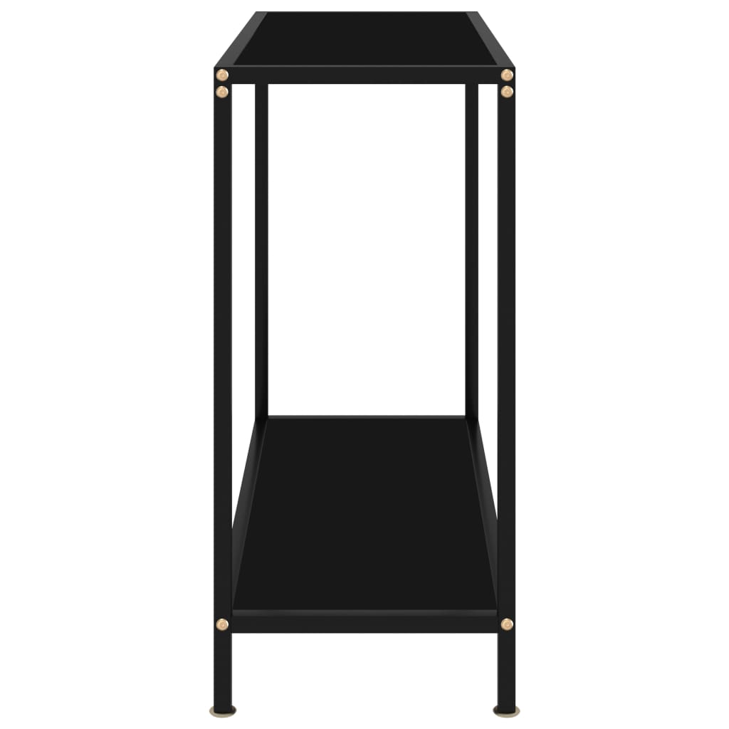 Console Table Black 80X35X75 Cm Tempered Glass
