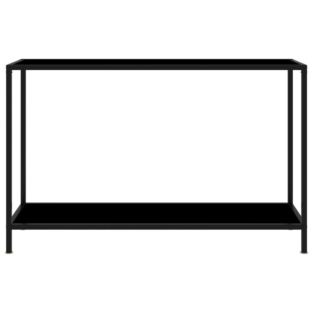 Console Table Black 120X35X75 Cm Tempered Glass