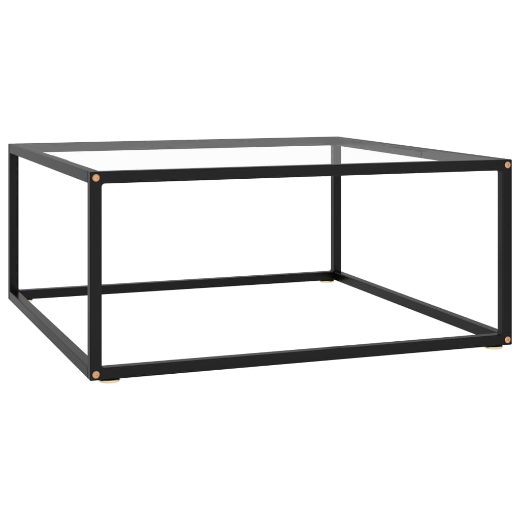 Coffee Table Black With Black Marble Glass