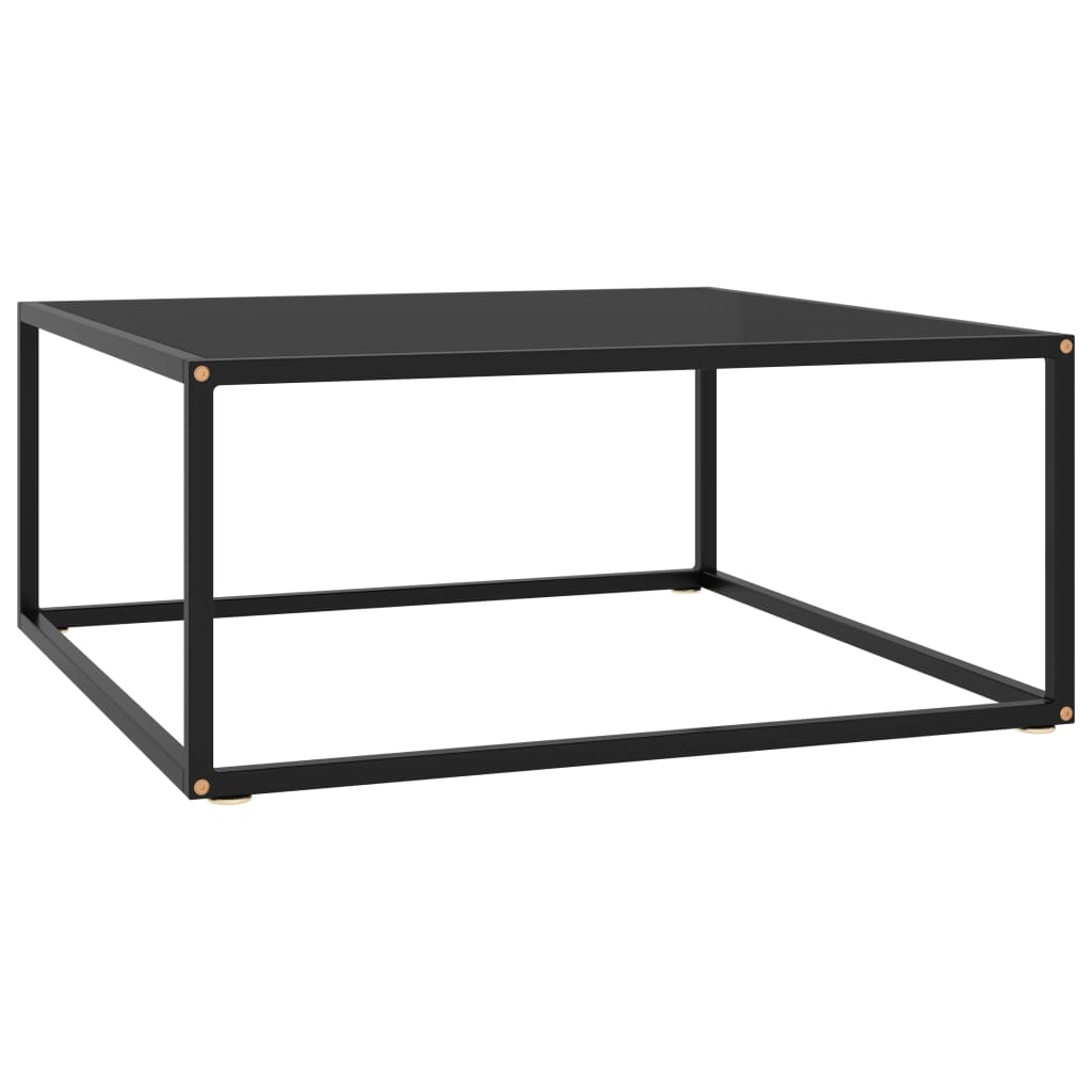 Coffee Table Black With Black Marble Glass