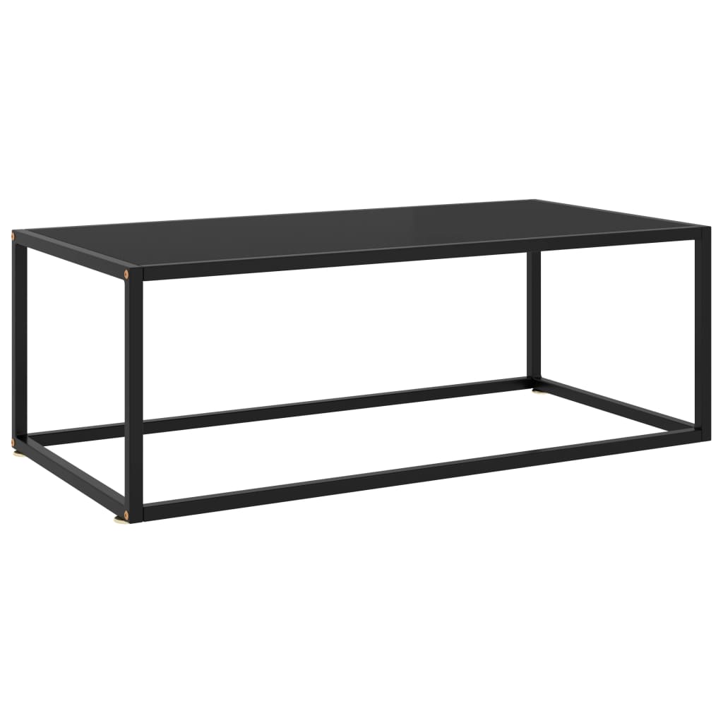 Coffee Table Black With Black Marble Glass