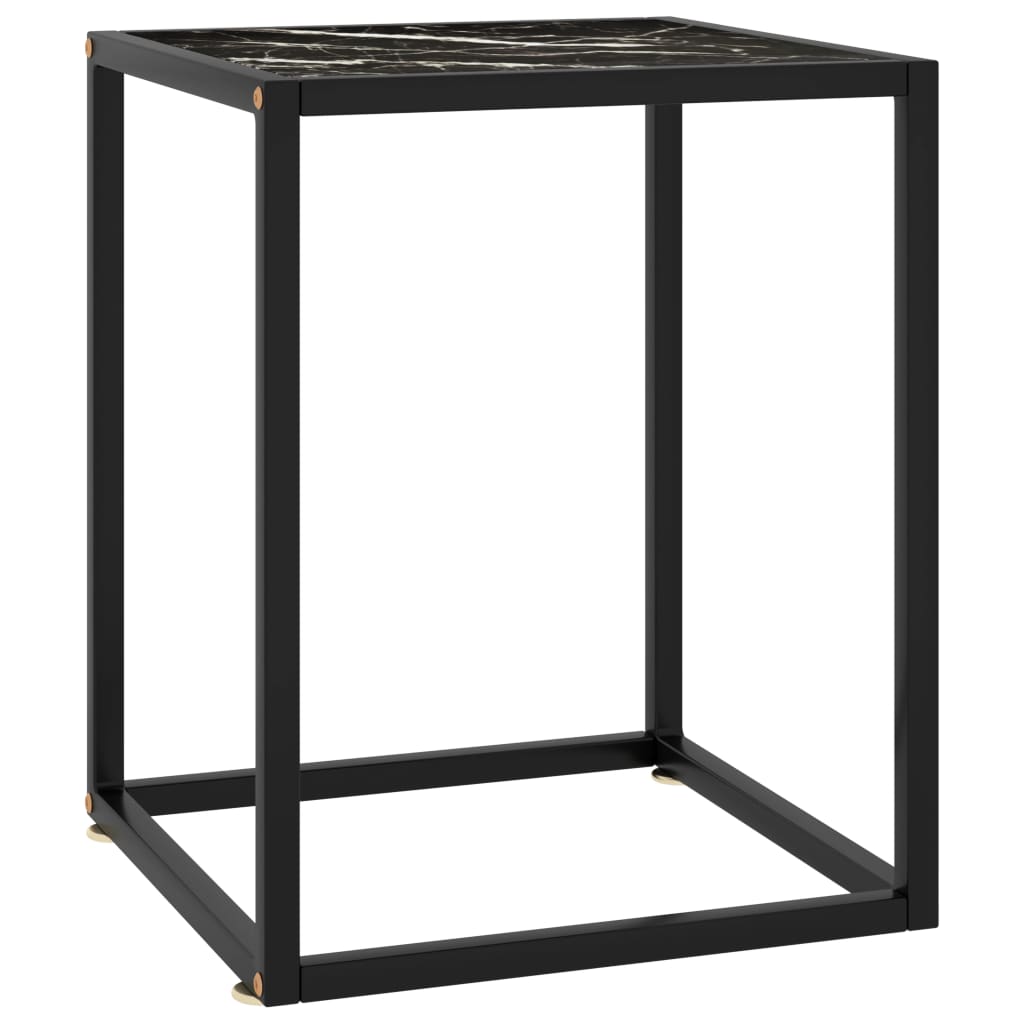 Coffee Table Black With Black Marble Glass