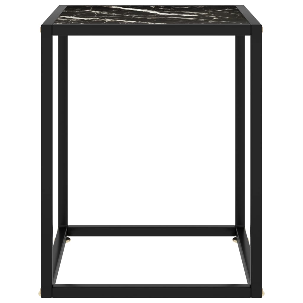 Coffee Table Black With Black Marble Glass