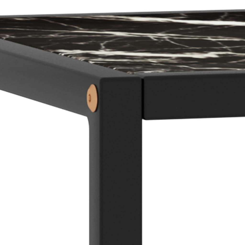 Coffee Table Black With Black Marble Glass