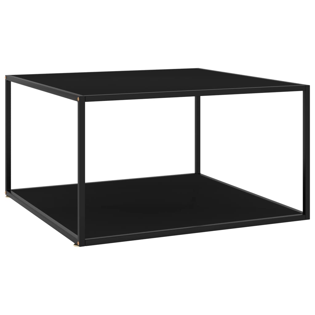 Coffee Table Black With Black Marble Glass