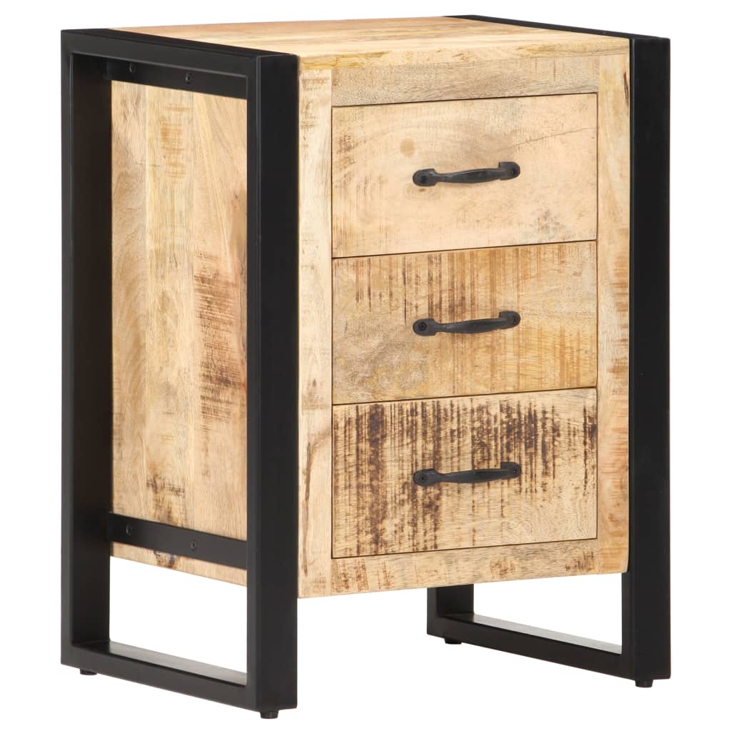 Bedside Cabinet 40X35X55 Cm Solid Mango Wood