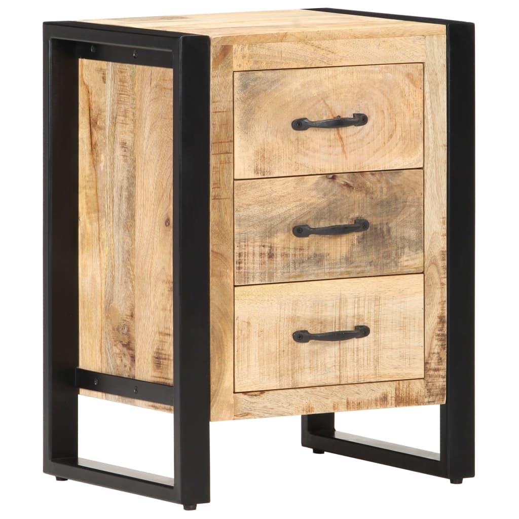 Bedside Cabinet 40X35X55 Cm Solid Mango Wood