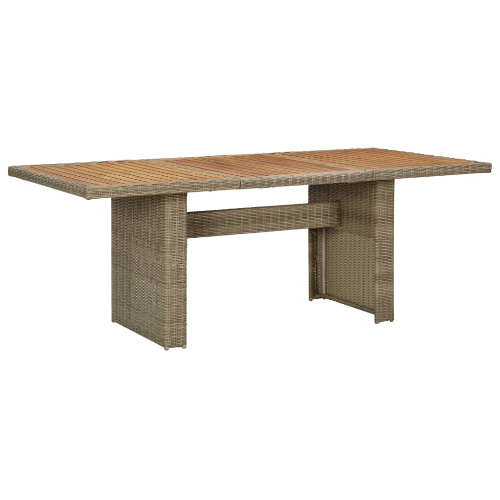 Garden Dining Table 200X100X74 Cm Poly Rattan