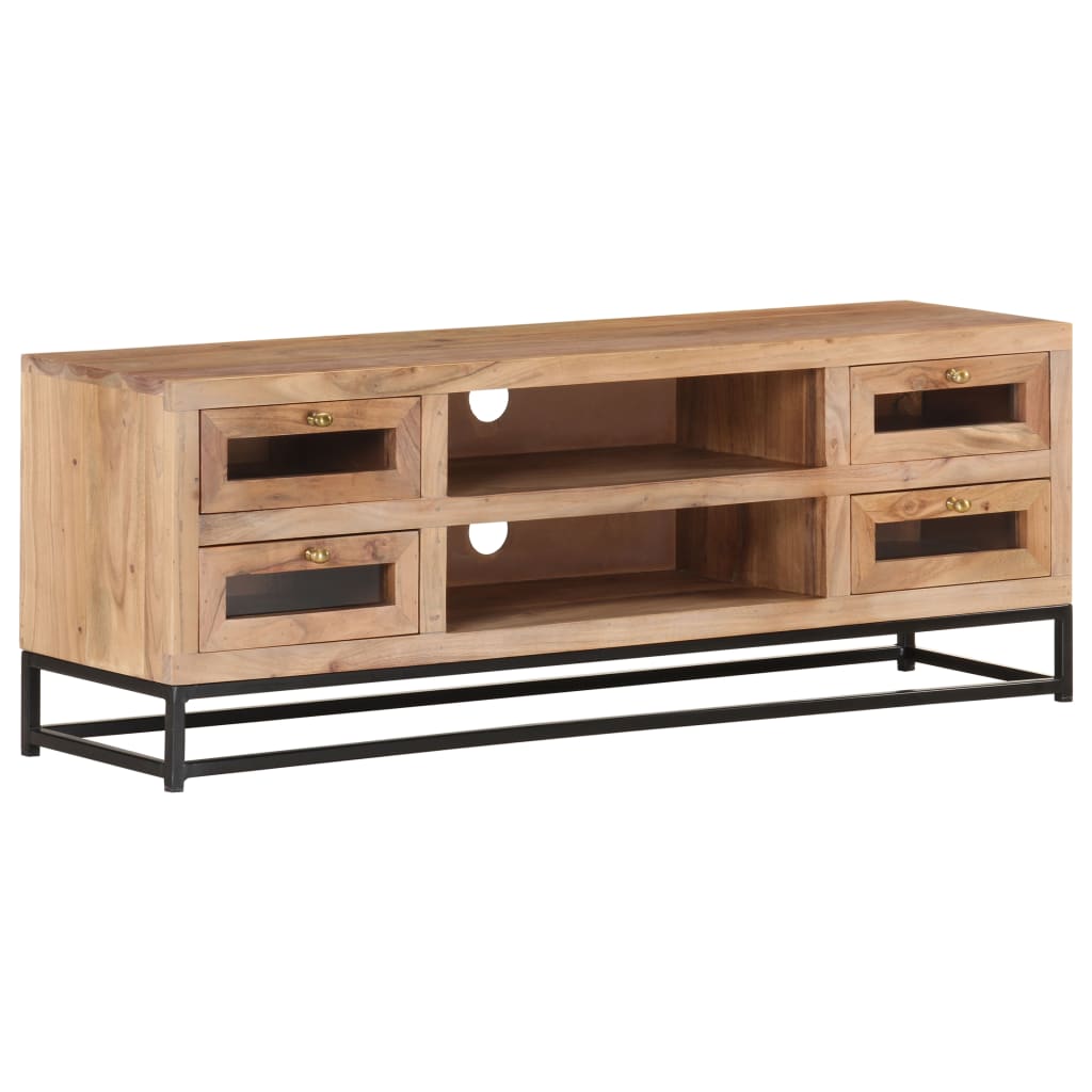 Tv Cabinet 110X30X40 Cm Solid Acacia Wood